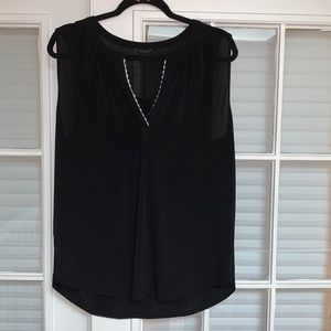 Ann Taylor Sleeveless Blouse, size Large, Black